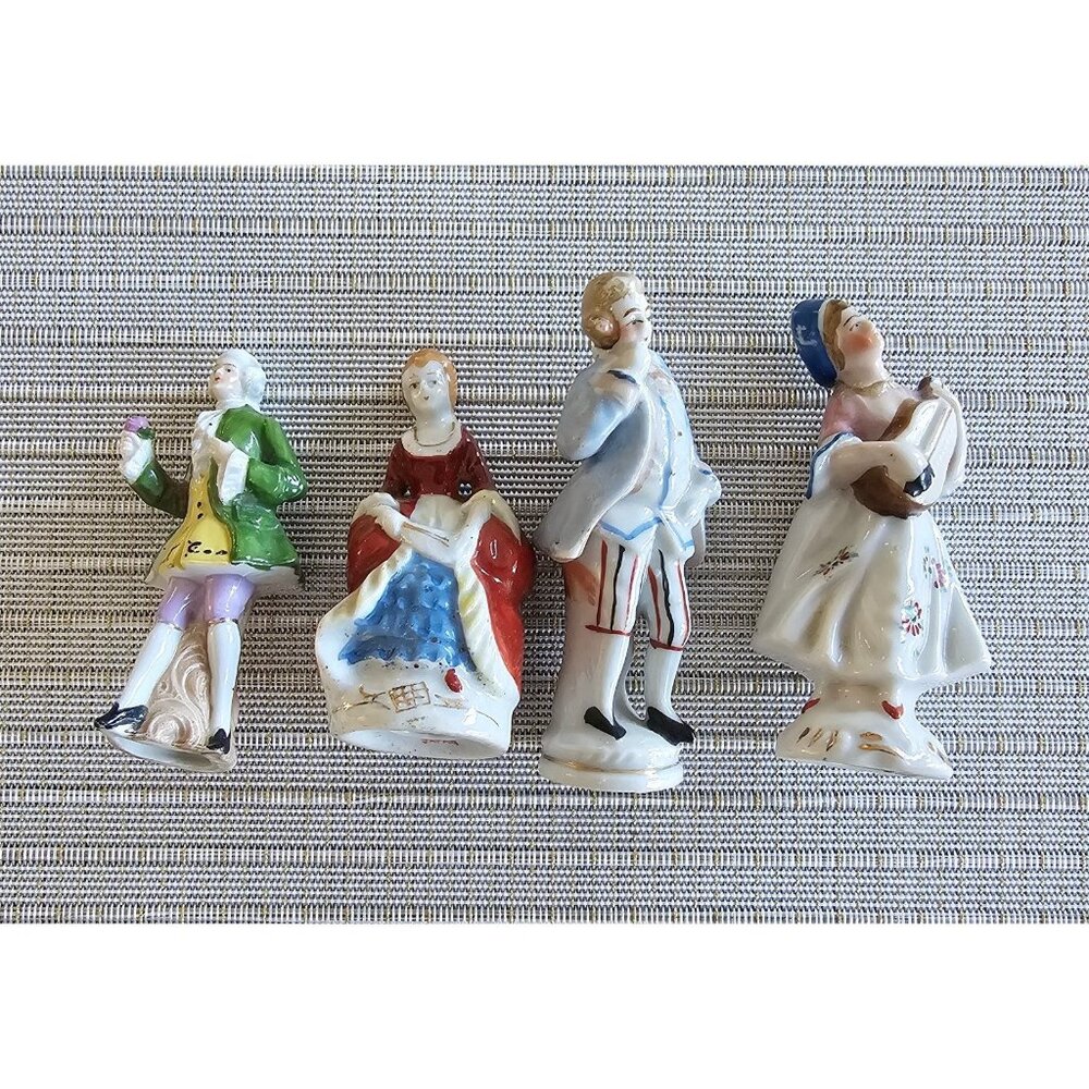 Porcelain Figurines, 2 4" Occupied Japan, 2‎ 3.25" Japan